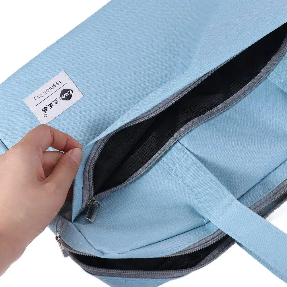 

Large Capacity Document Storage Bag Double Layer Oxford Cloth A4 File Organizer Waterproof with Handle Minimalist File Folder