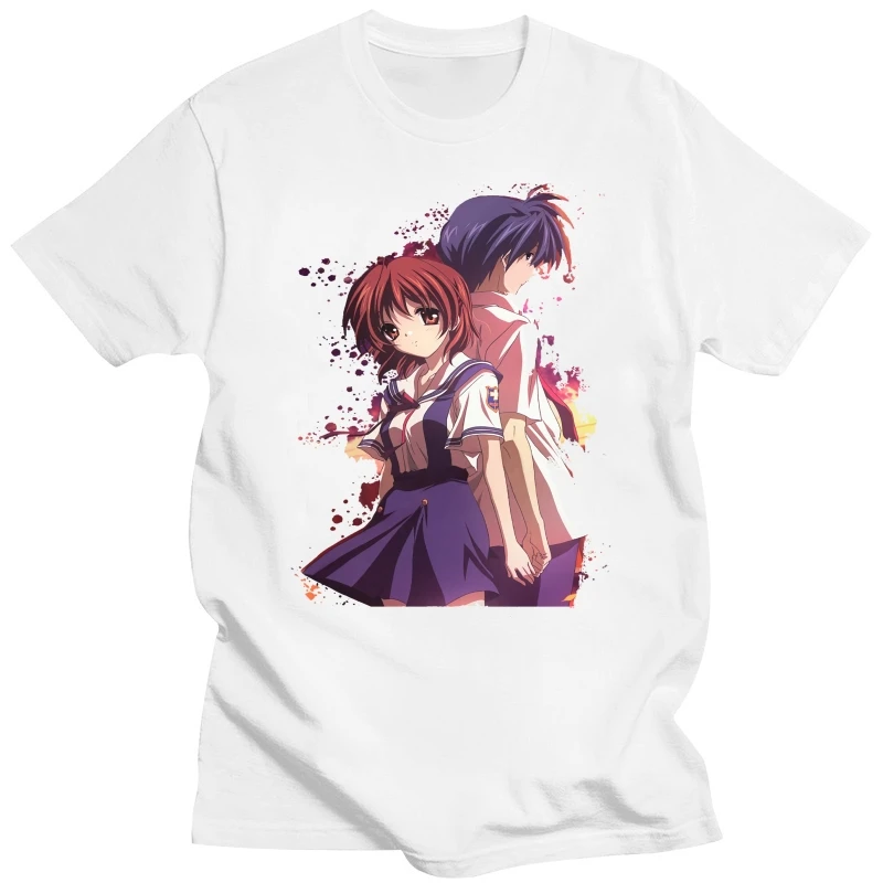 Clannad Anime T-Shirt Unisex Cotton Tee Shirt Manga Gift Quality N1124 Harajuku Hip Hop Tee Shirt