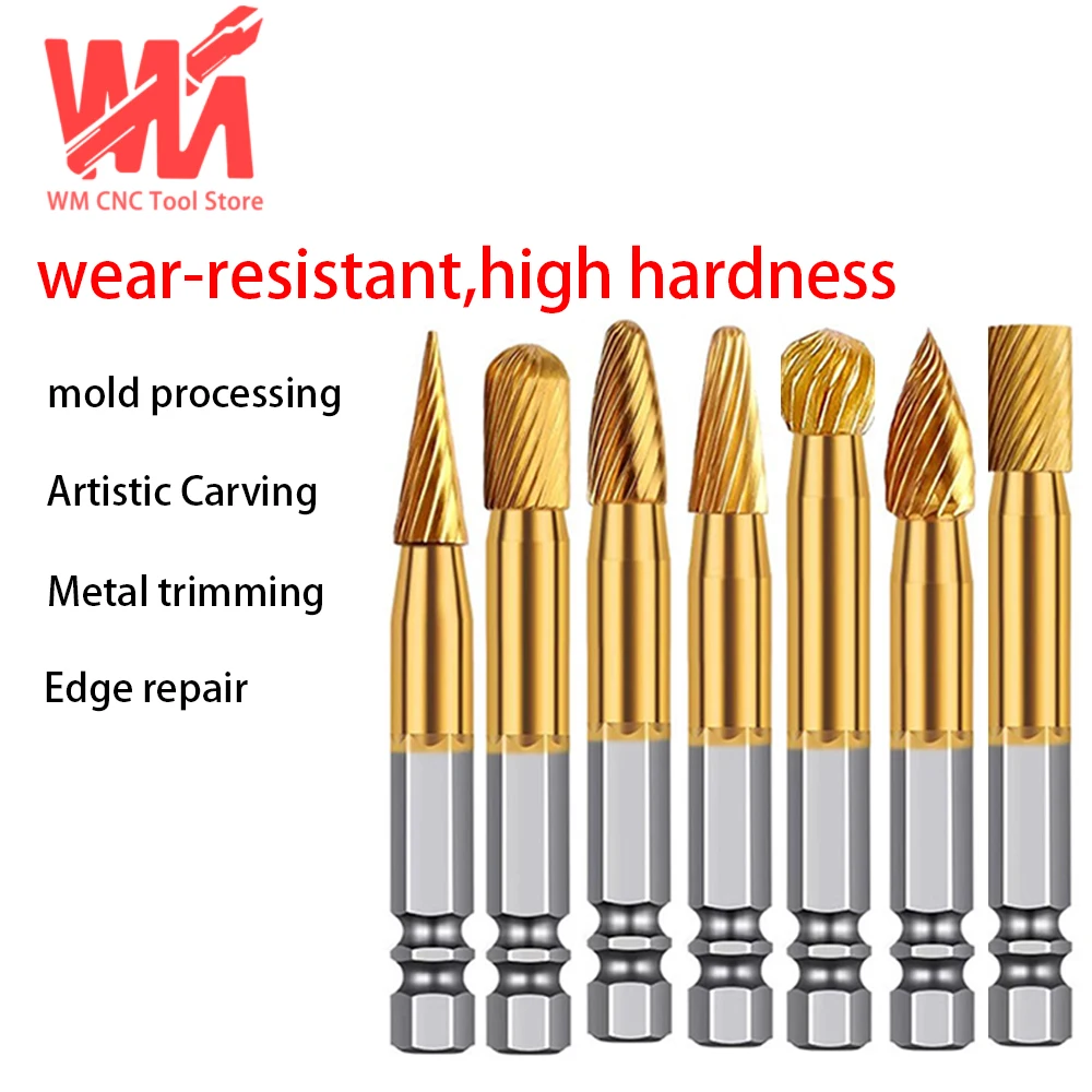 

Titanium carbide rotary file, hard alloy milling cutter, hole drilling bit, inner grinding head, stainless steel grinding tool