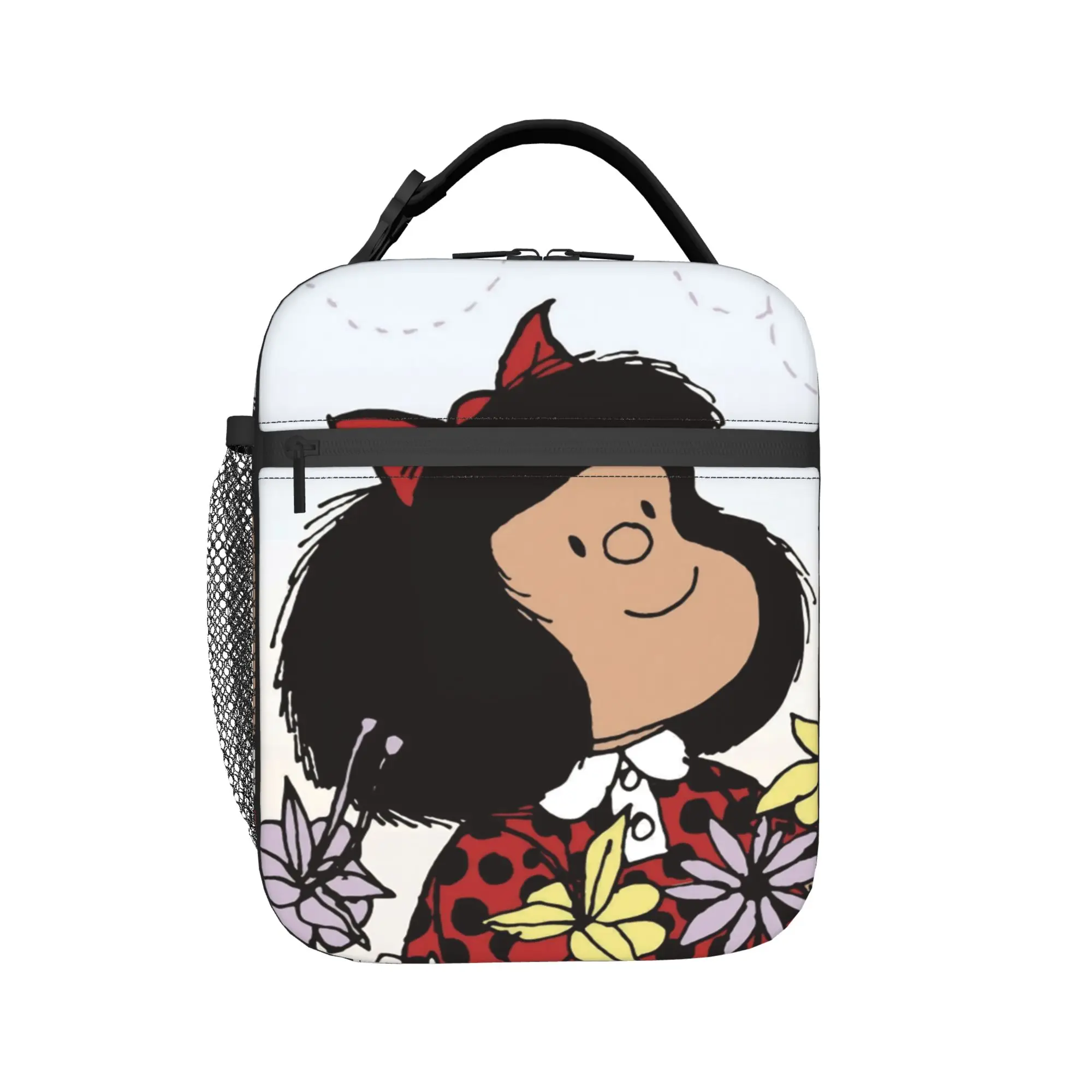 Mafaldas Flowers 80s Insulated Lunch Bag Leakproof  Reusable Thermal Bag Tote Lunch Box Beach  Outdoor Men Women