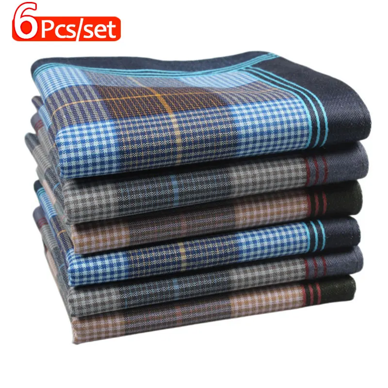 6 pezzi fazzoletti classici vintage da uomo fazzoletto da taschino scozzese fazzoletto di cotone fazzoletti a righe fazzoletto da taschino per uomo