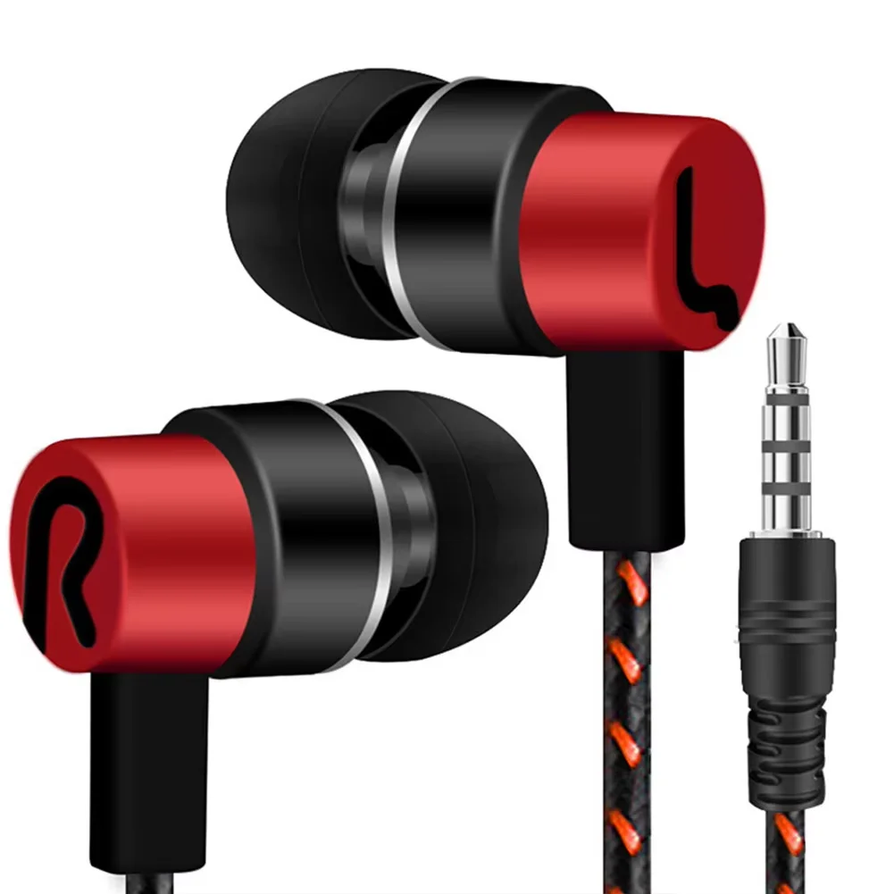 

Wired Headphones 3.5mm Sport Earbuds With Bass Phone Earphones Stereo Headset With Mic Volume Control Music Earphones