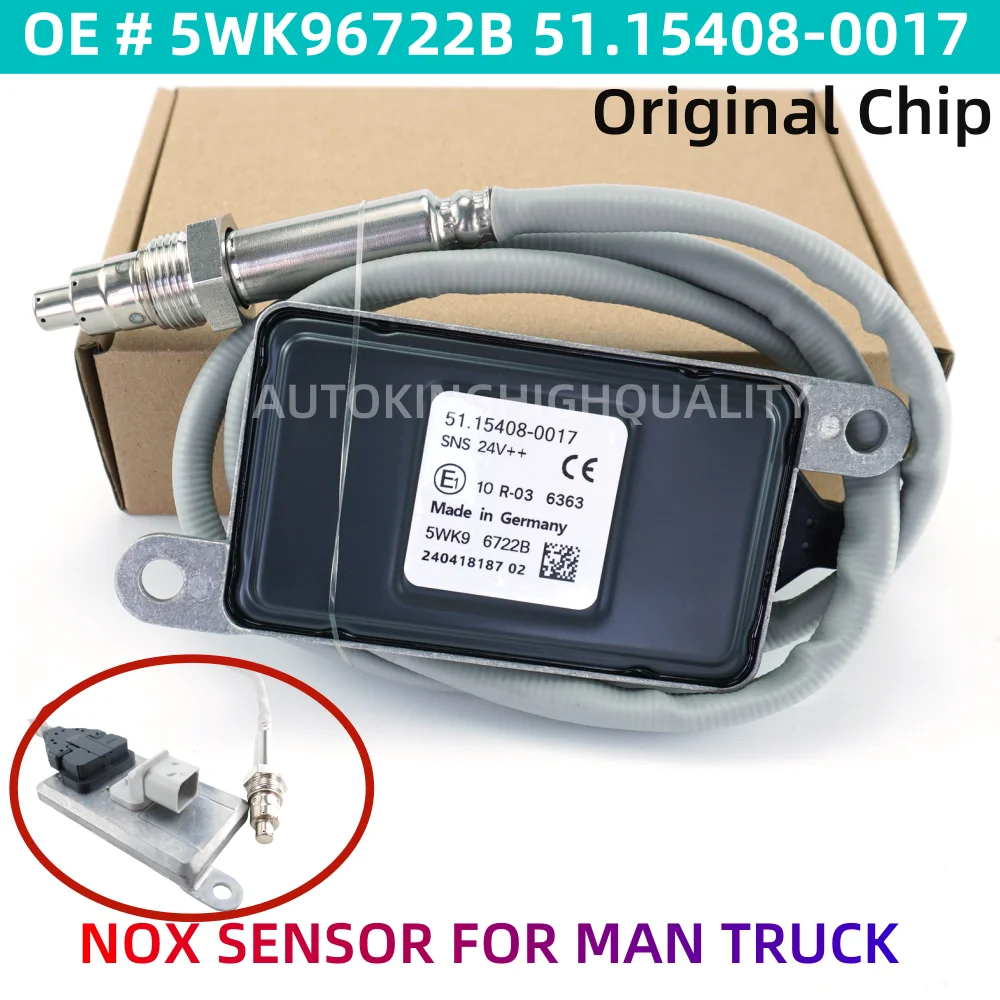 

5WK96722B 51.15408-0017 51154080017 5WK9 6722B Original NEW NOX Sensor Nitrogen Oxygen Sensor For MAN Euro6 Truck