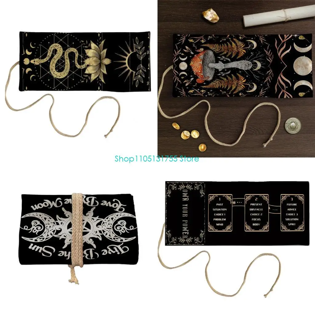 Multiurpose Tarots Deck Protectors Compacts For Traveler And Practitioners,Easy Clean Tarots Divination Pouches For Collector