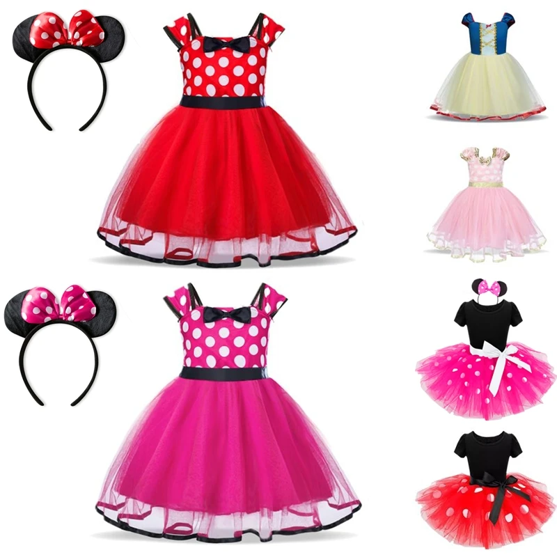 Fancy Mini Mouse Dress for Girl Halloween Easter Princess Costume Kids Dresses for Girls Polka Dot Costume 2 6 Yrs Children Wear