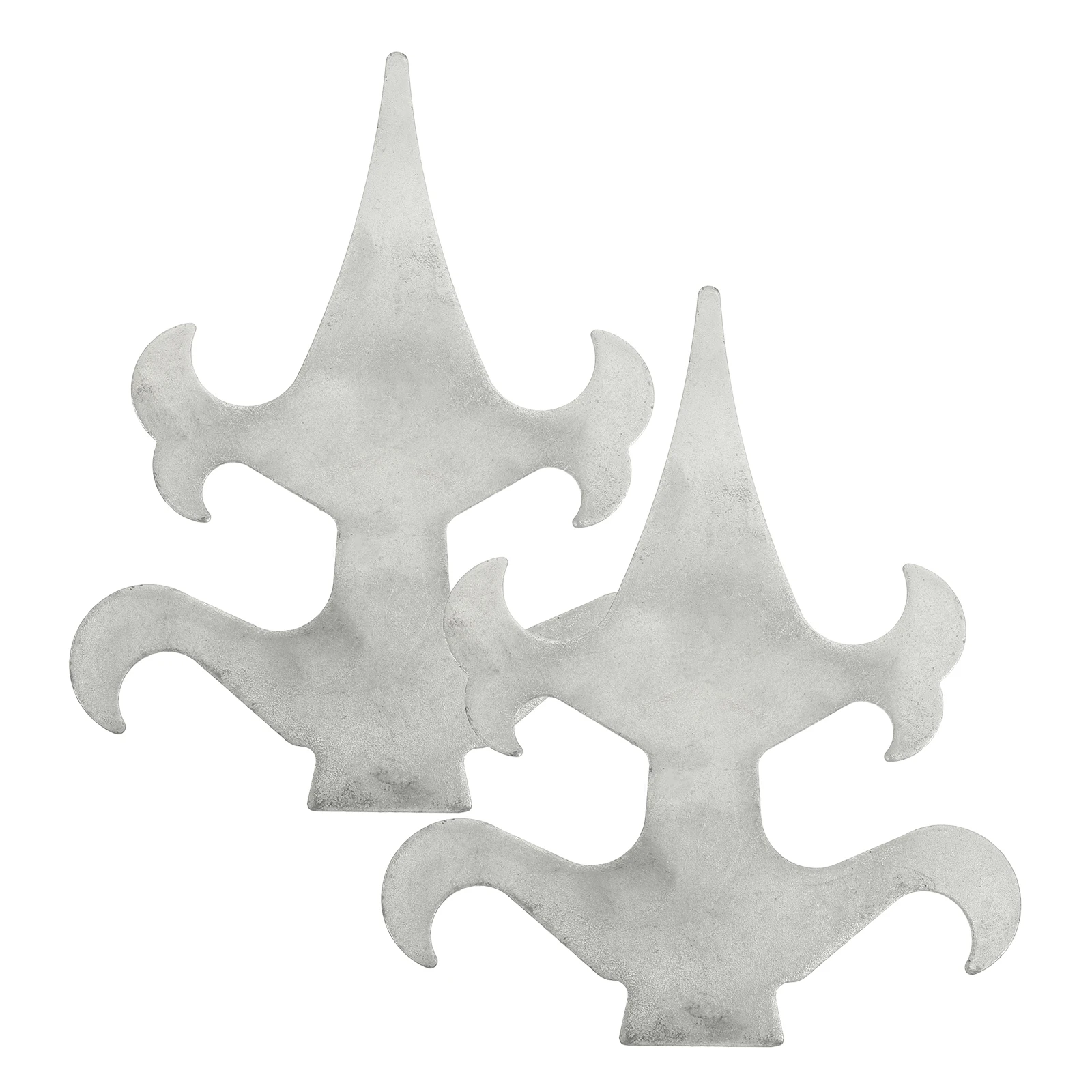 

2pcs Iron Fence Toppers Decorative Finials for Fence Posts Large Stamped Sheet Metal Garden Accessories Privacy