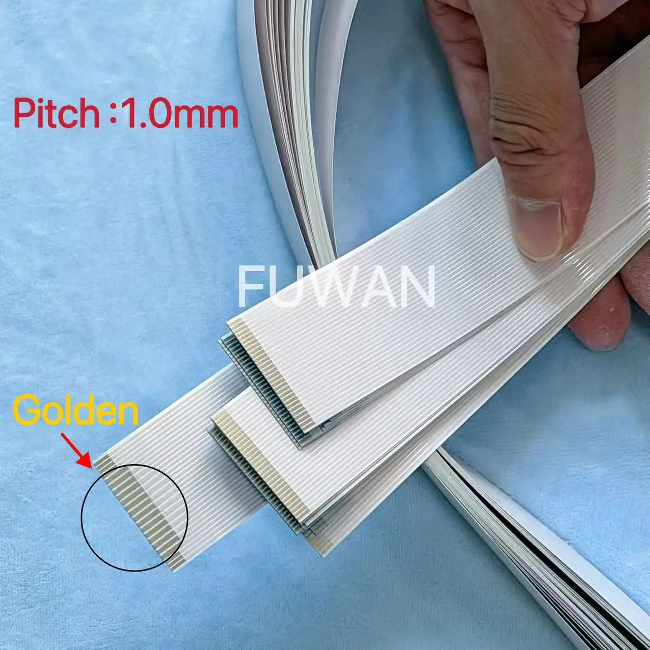 Gold-Plated FFC FPC Flat Flexible Cable AWM 20706 105C 60V VW-1 1.0MM Pitch 4P/6/8/10/12/14/16/20/26/28/29/30/31/32/34/36/40 Pin