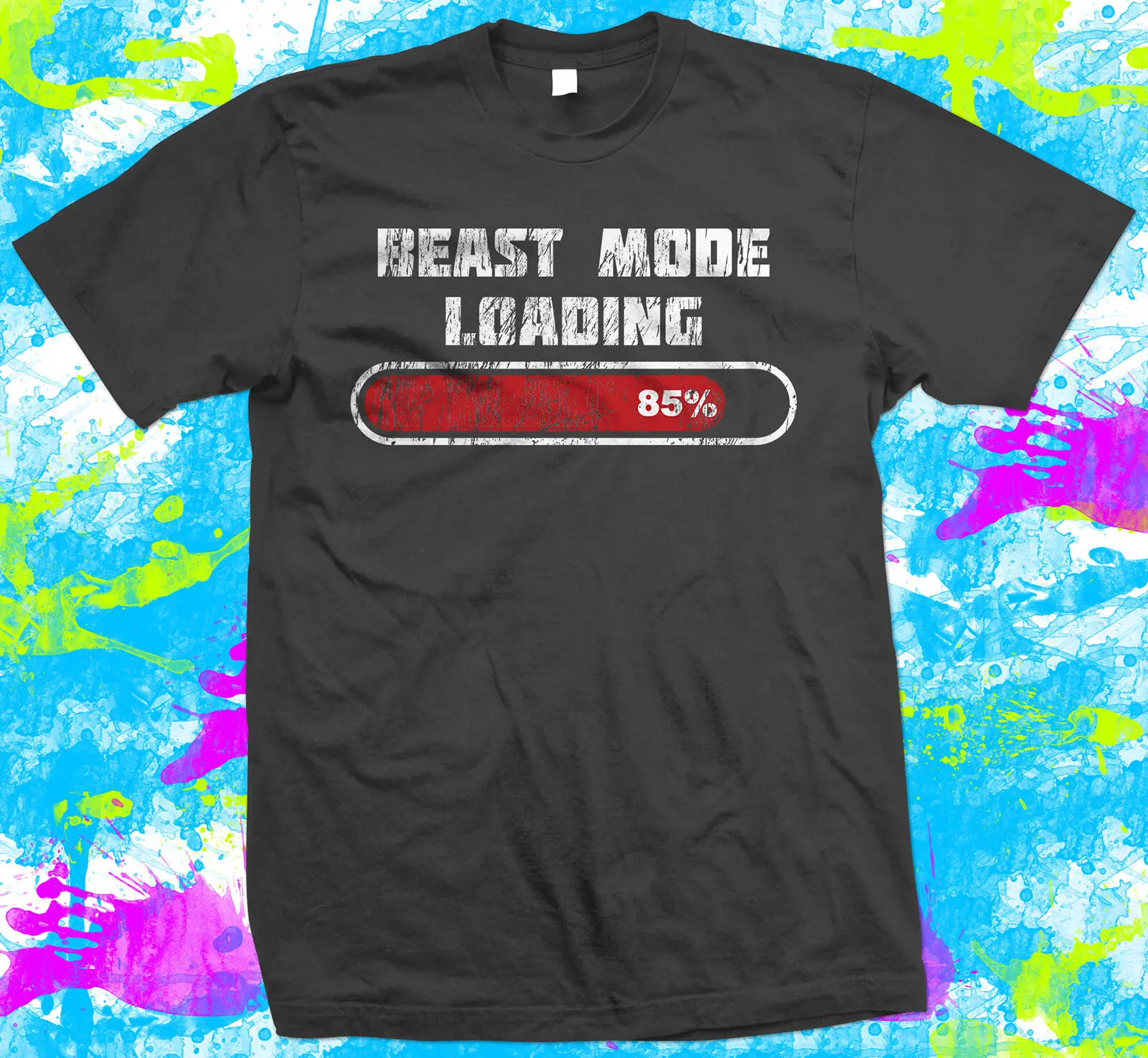 Mode Loading T-Shirt Gym Clothing Fitn Body Building Weight Training