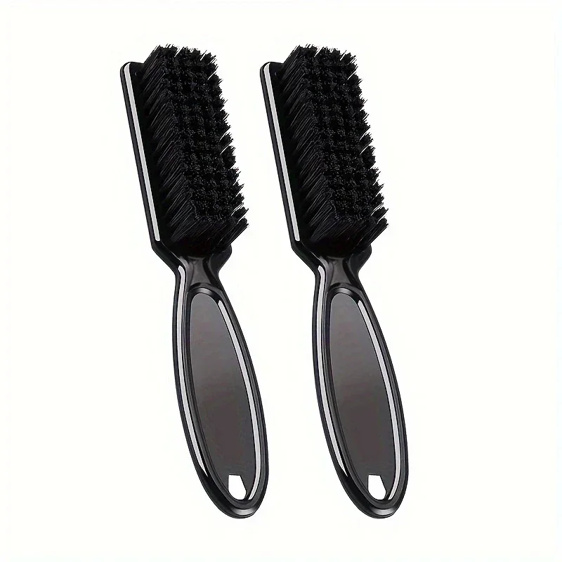 Plastic Handle Fade Brush para cabeleireiro, pente, tesoura, escova de limpeza, ferramentas de estilo macio, pele de barbeiro
