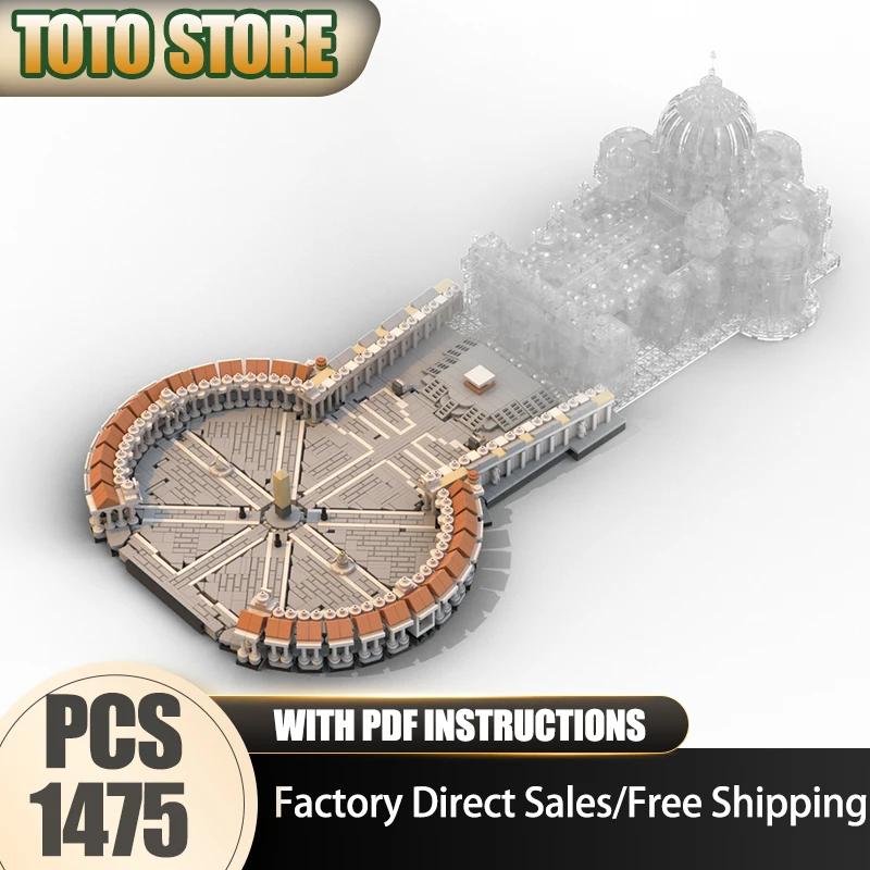 مدينة شارع عرض Moc قوالب بناء وحدات سانت بيتر مربع 1:800 التكنولوجيا وحدات كتل عيد الميلاد مجموعة لتقوم بها بنفسك لعبة الهدايا #1