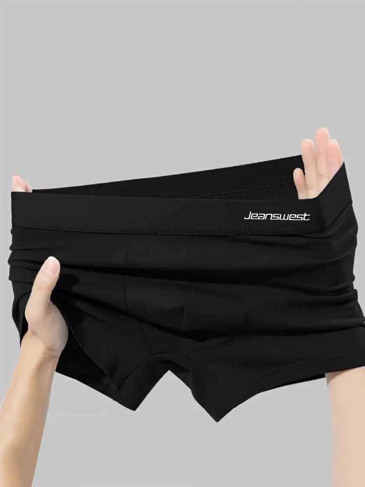 2/4 Stück Herren-Unterhosen, Weiche Textur, Einfarbige Männer-Unterwäsche, Atmungsaktive Boxershorts für Männer – Detail 3