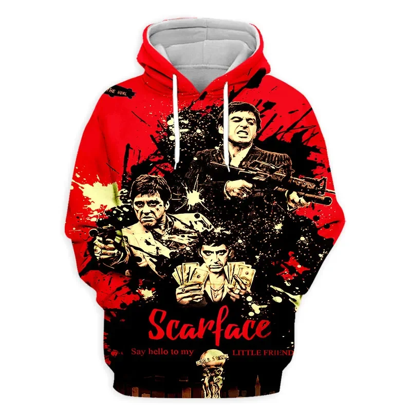 Movie Scarface Hoodies 3D Print Women/Men Hoodie Streetwear Hip Hop Sweatshirts Pullover Kids Hooded Unisex Clothing