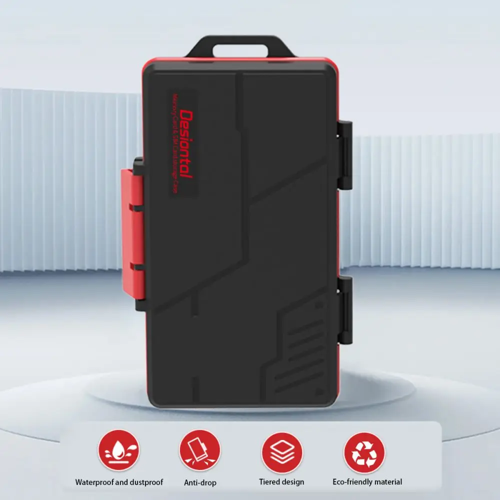 

Desiontal LP-E9 Camera Micro SD Card Cases Portable Waterproof Drop-proof Storage Box for SD, XQD, CF-B, CF-A, and TF