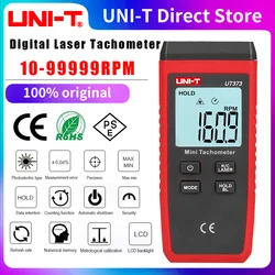 UNI-T UT373 Mini-Digital-Laser-Drehzahlmesser, berührungslos, universelles 99999-RPM-Messgerät, Drehzahlsensor, Drehzahlmesser, LCD-Hintergrundbeleuchtung