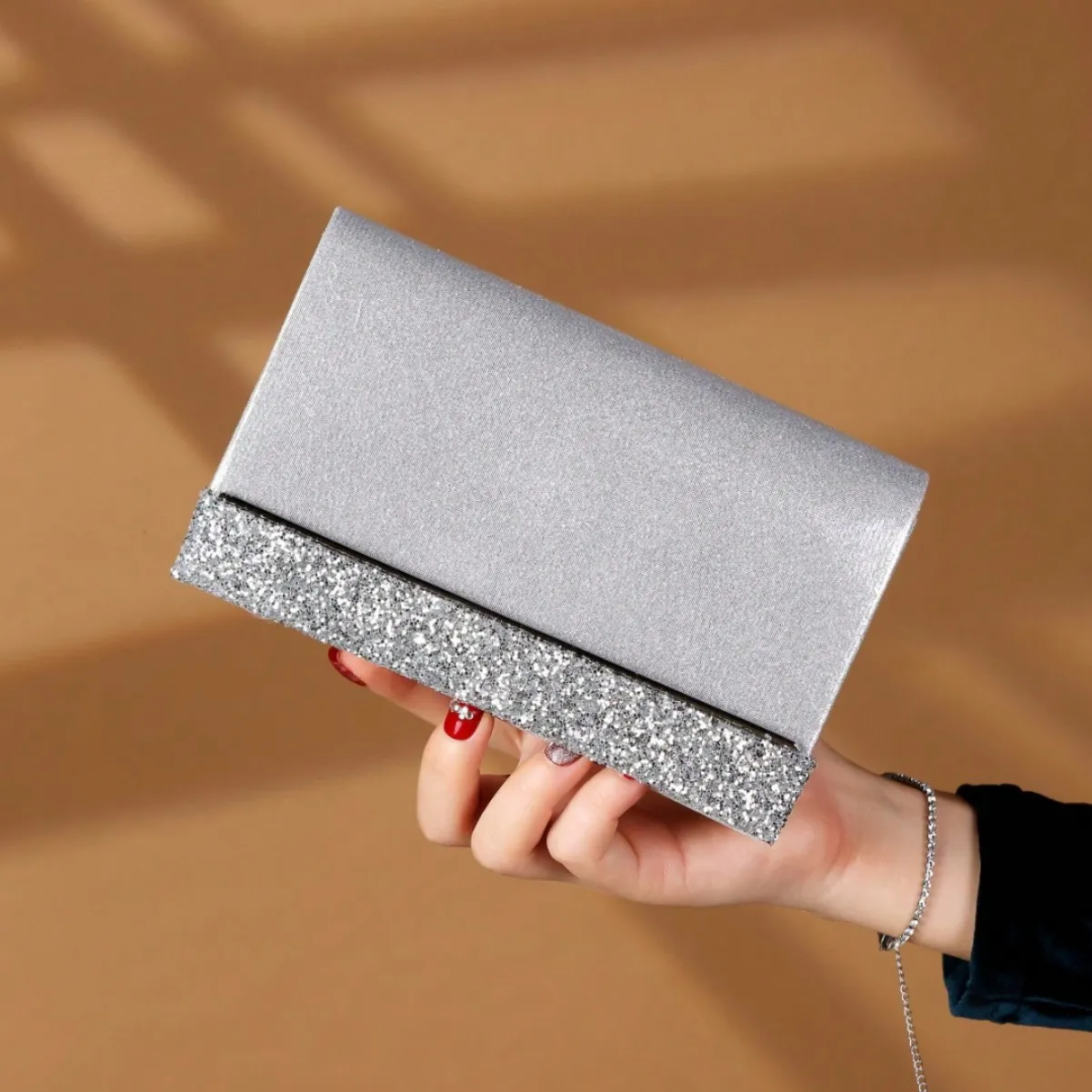 

Trendy Evening Bag For Party Wedding Banquet Gift Women Chain Crossbody Shoulder Bags Glitter Rhinestone Clutch Envelope Bags