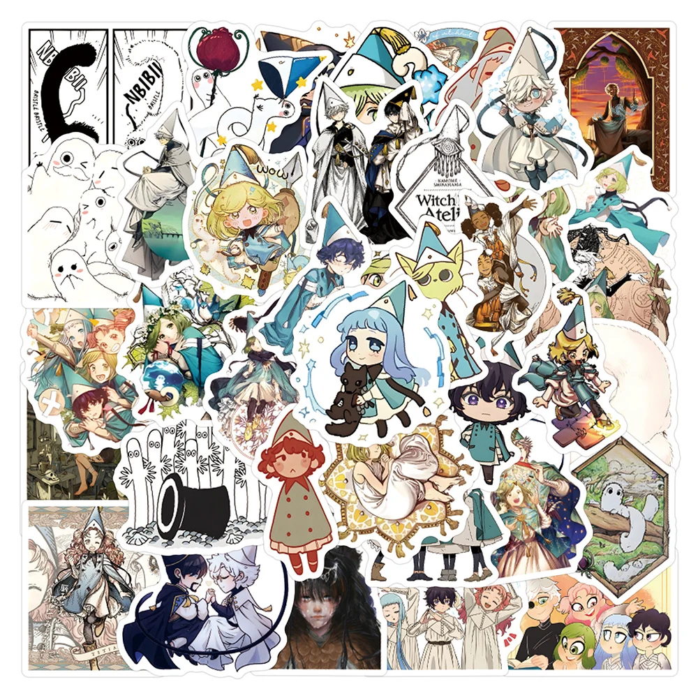 10/30/50/110 Stück Kawaii Hexenhut Atelier Anime Aufkleber Wasserdichte Graffiti Handy Laptop Niedliche Fantasy Zauberer Charakter Sticker