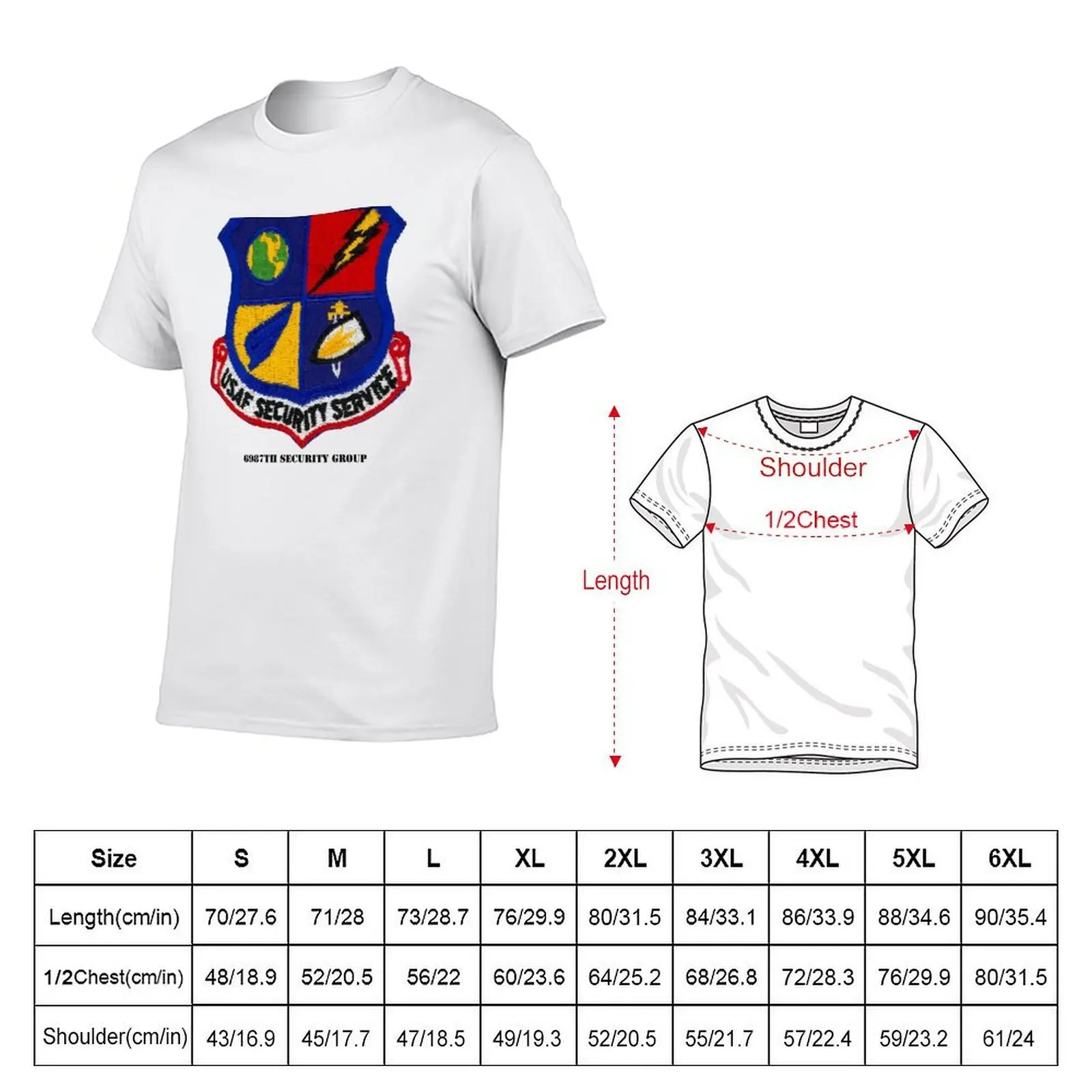 6987TH SECURITY GROUP T-Shirt blanks oversized graphic tee black t shirts for men