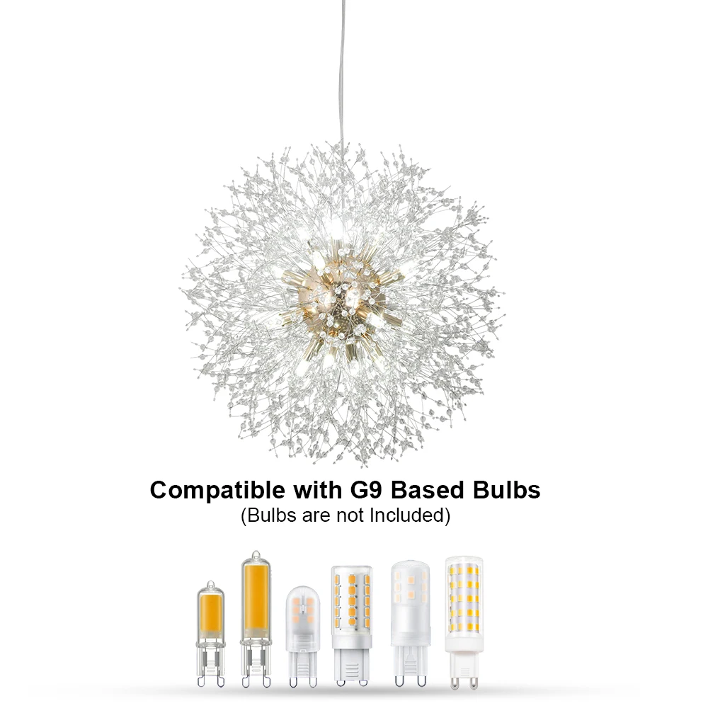 VETRULUS Modern Dandelion Lighting Pendant Lights Living Room Dining Bedroom Pendant Lights Starry Fireball Lighting Fixtures 