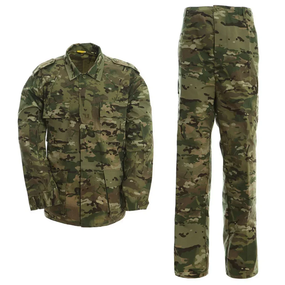 Hunting Jacket For Men 2024 New Spring Summer Multi-Pocket Durable Outdoor Training Camouflage BDU Set High Quality