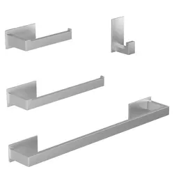 Wall Mount Stainless Steel Black Gold Bathroom Hardware Set Towel Bar Towel Ring Paper Holder Robe Hook Bathroom Accessories Set
