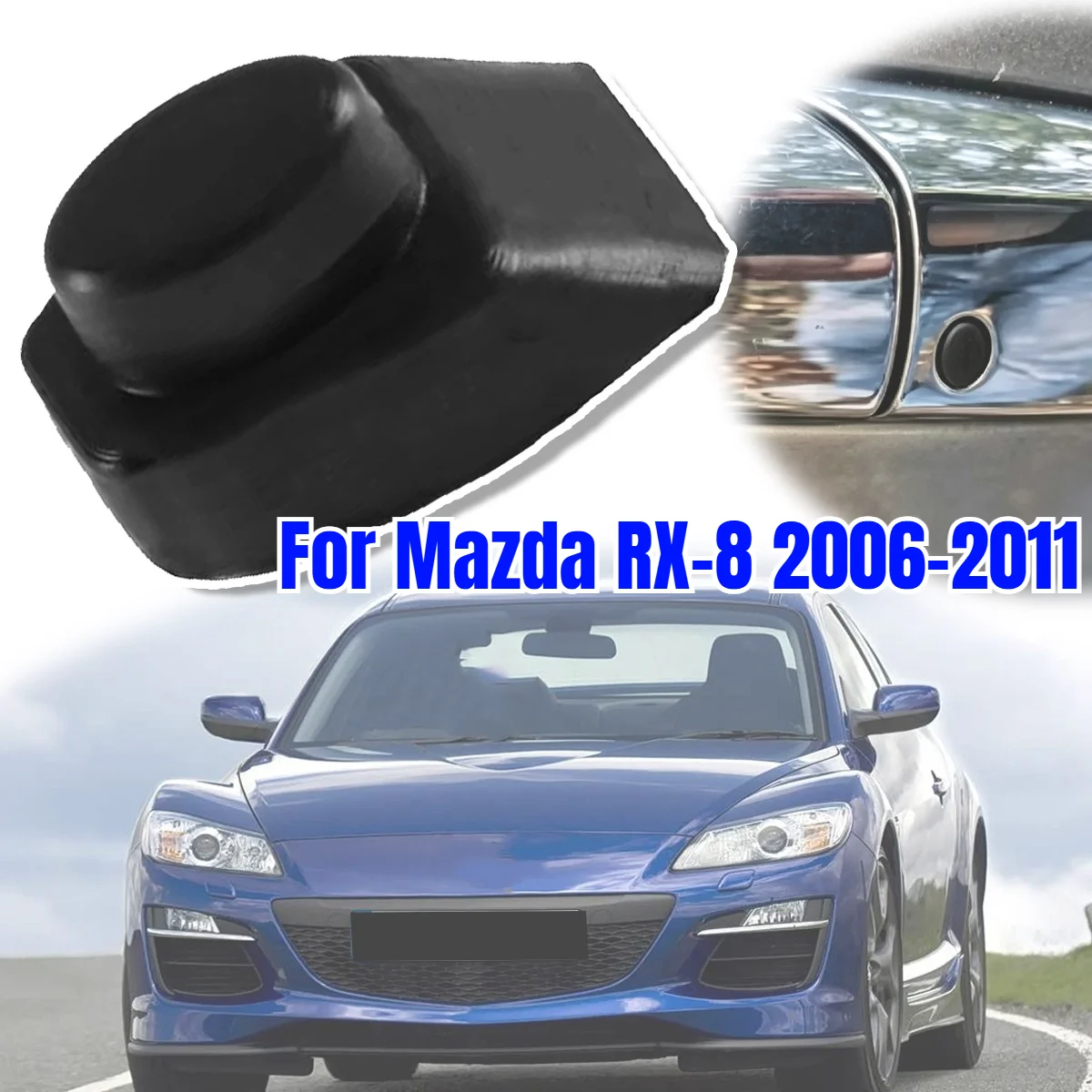 Rubber Button Cap Keyless Entry Door Handle Switch Left Fingerprint Access EG24-58-4B1 G28A-59-4B1 For Mazda RX-8 2006 2007-2011