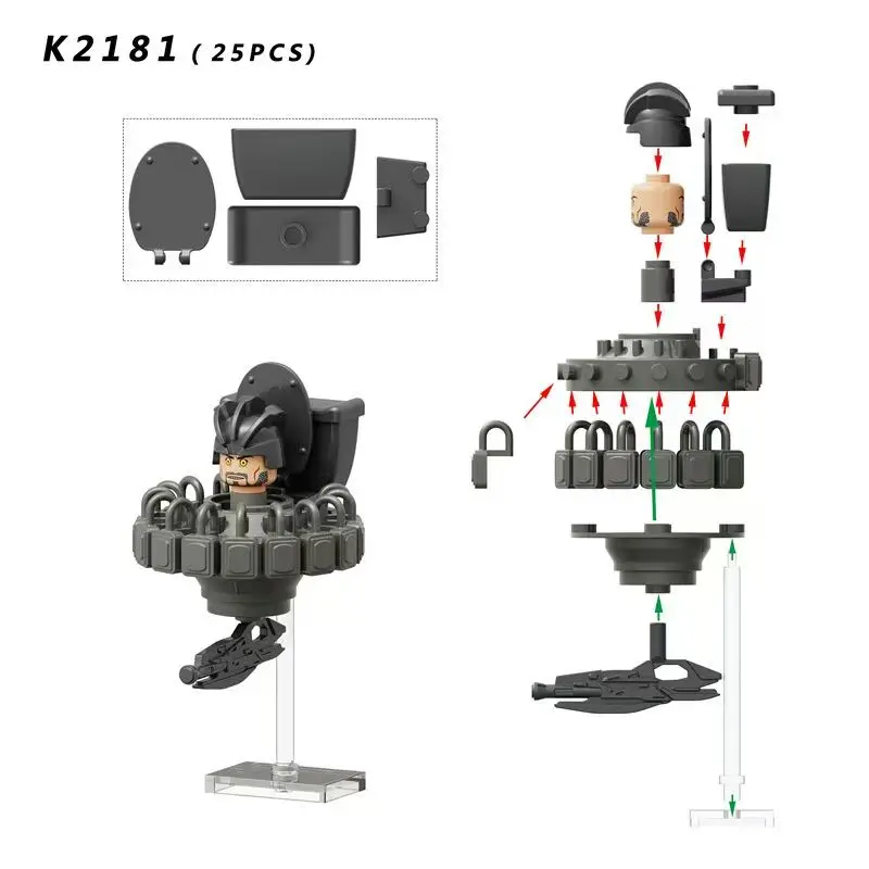 2026 Neue Skibidi Toiletten-Mann-Figuren Bausteine TV-Mann Titan Kameramann Speakerman Puzzle-Steine Actionfiguren Modell Spielzeug Geburtstagsgeschenk – Detail 7