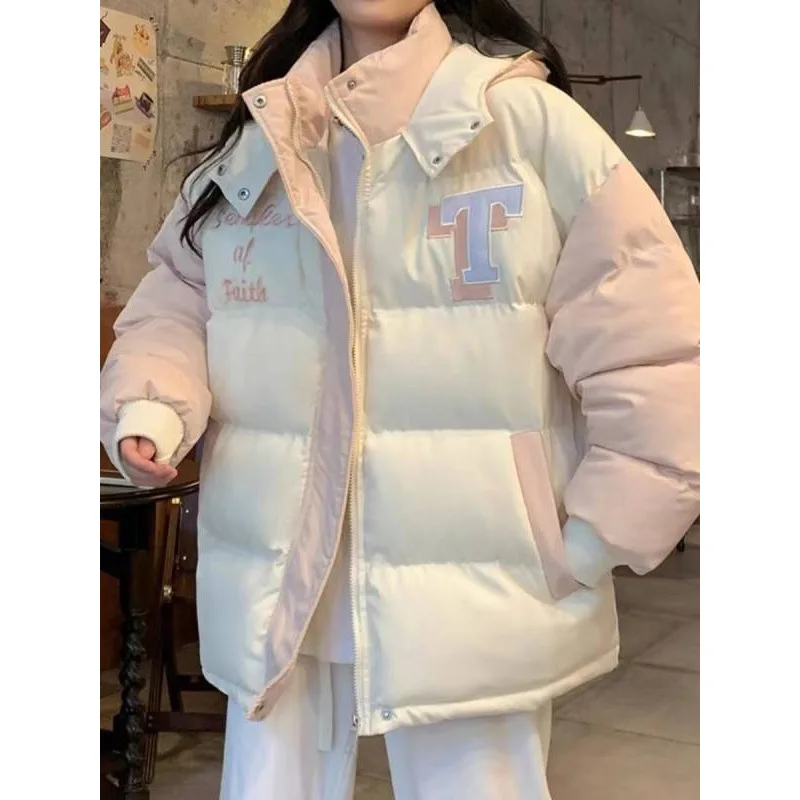 

Thickened down Cotton Jacket Winter Outerwear for Junior And High School Students Bread Style Padded Coat Girls Fashion