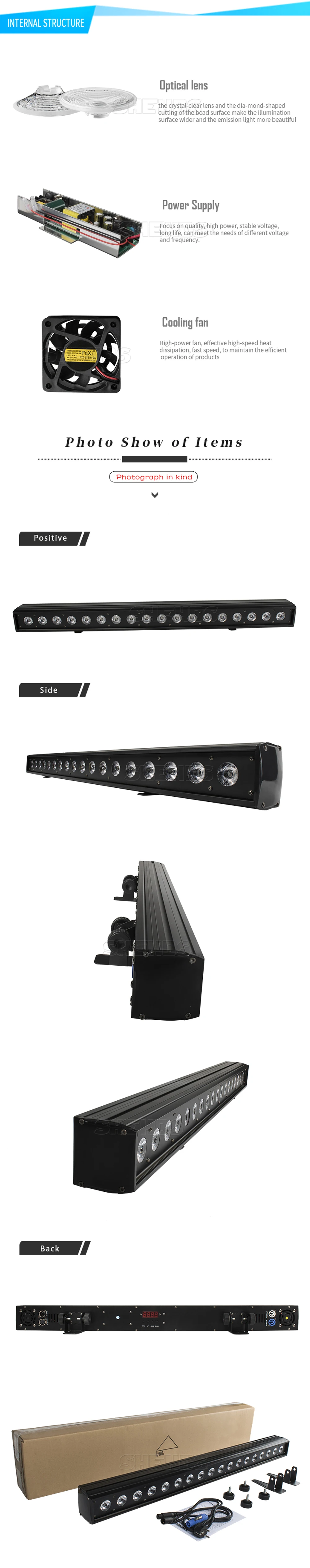 SHEHDS 1/2/4 Stück LED 18 x 18 W Waschwandflutlicht DMX512 Flutlichtbeleuchtung für DJ Disco Hochzeit Weihnachtsbeleuchtung Publikum – Detail 4