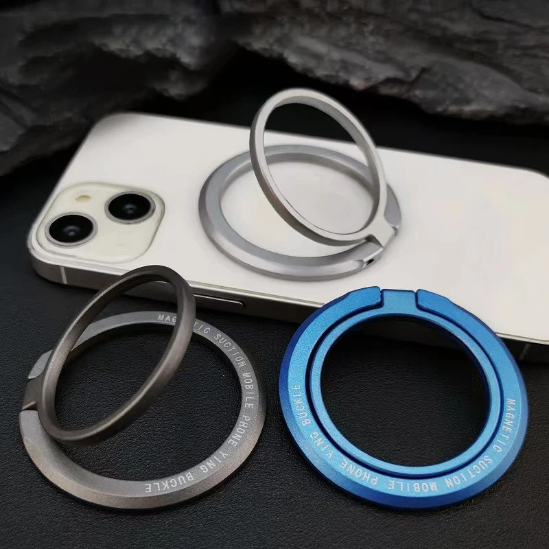 Suporte Magnético para Telefone com Anel, Removível e Dobrável, para Smartphones, Suporte Portátil para Celular com Ímã