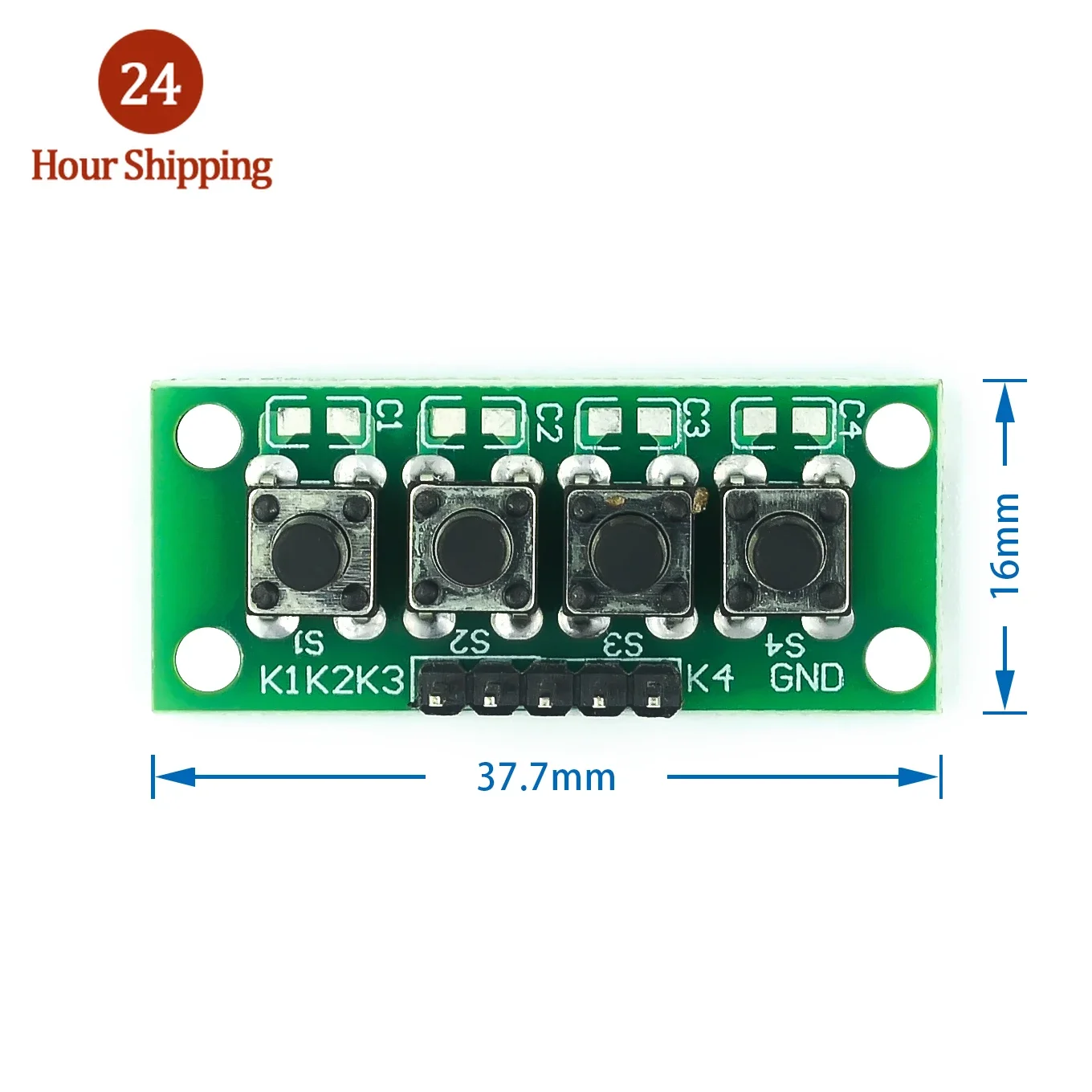 DIY zestaw 1x4 4 niezależny moduł klawiatura numeryczna przycisk klucza Mcu do eksperymentu projektu ukończenia projektu klasy studenckiej Arduino