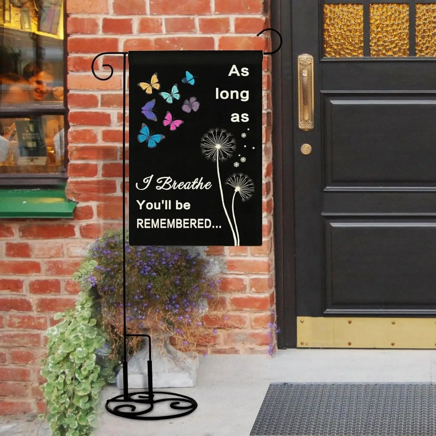 As Long As I Breathe, You'll Be Remembered, Memorial Garden Flag 12x18 Inch, Double Sided Outdoor Sign for Home Farmhous ZZM