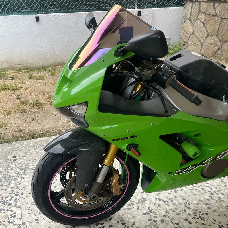 Motorcycle Double Bubble Windshield Deflector Protector Wind Screen For Kawasaki Ninja 636 ZX6R ZX-6R ZX 6R ZX636 2003 2004 view 5