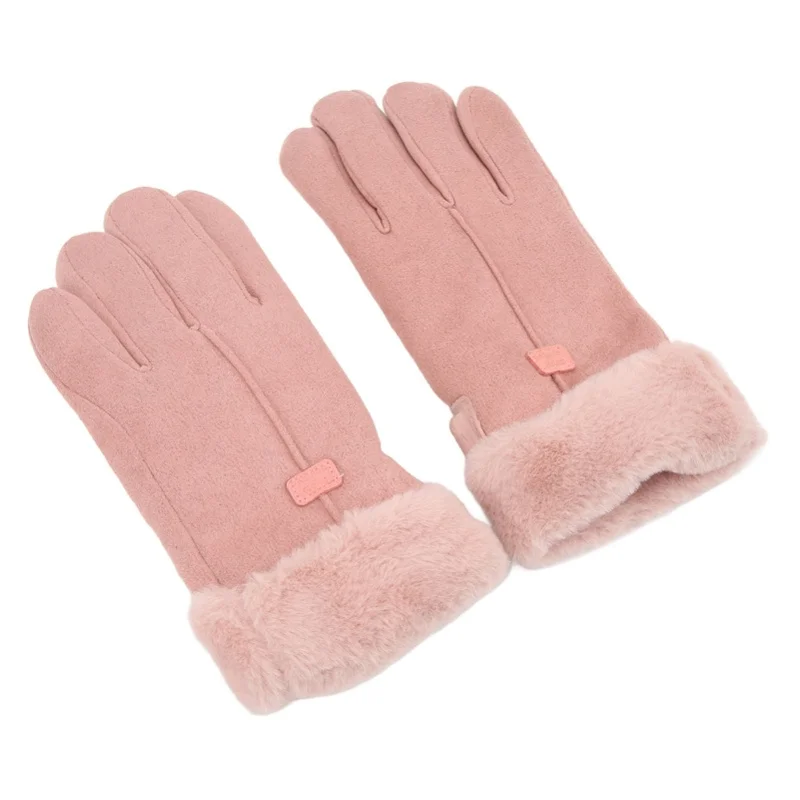 

Розовые USB-перчатки с подогревом, грелка для рук, дизайн с сенсорным экраном, регулируемая температура для женщин, катание на лыжах, прогулок, верховой езды