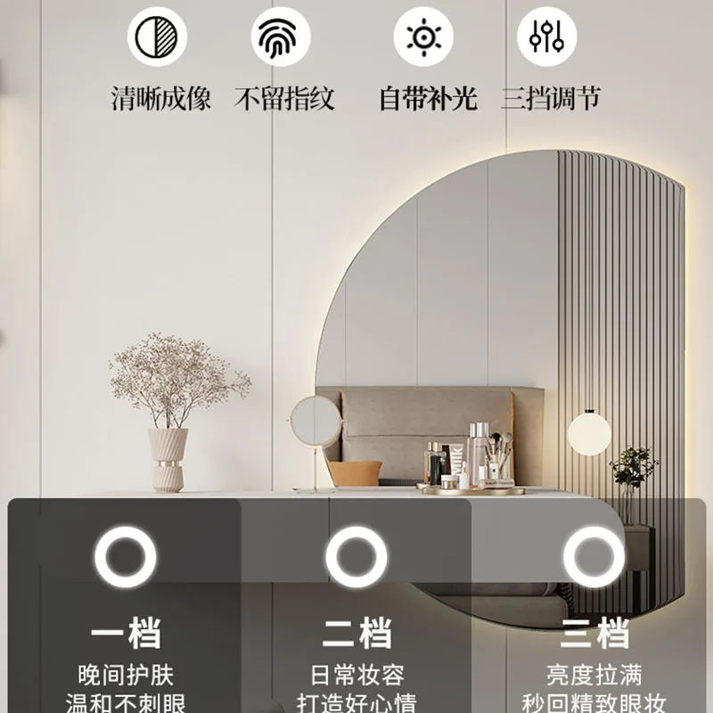 화이트 미러 캐비닛 메이크업 테이블, 거실, 현대 여성 정리함 드레싱 테이블, 편안한 살롱, 가정 가구