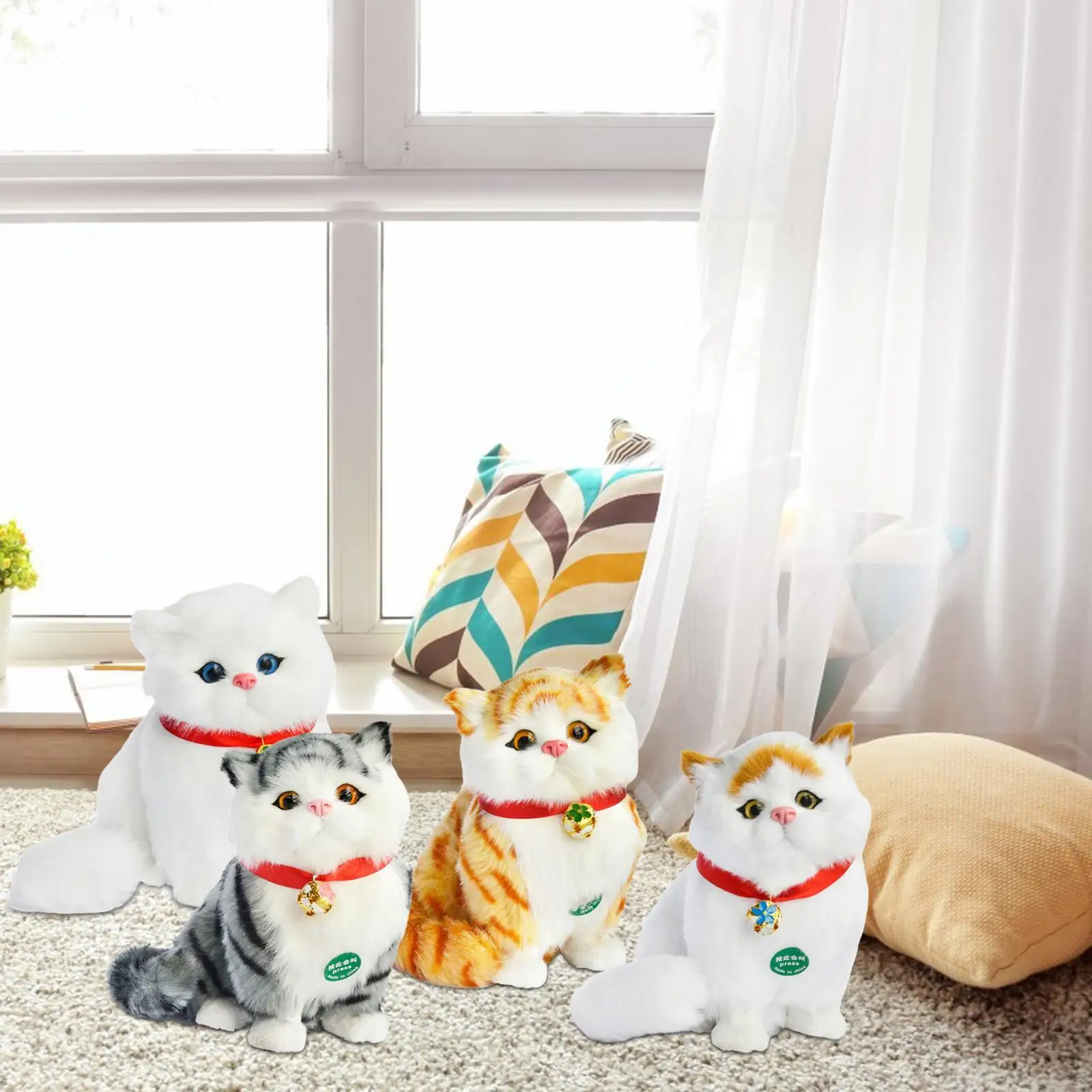 

Simulation Cat Model Present Pet Toy,Home Decoration Kids Valentines Gifts Pets