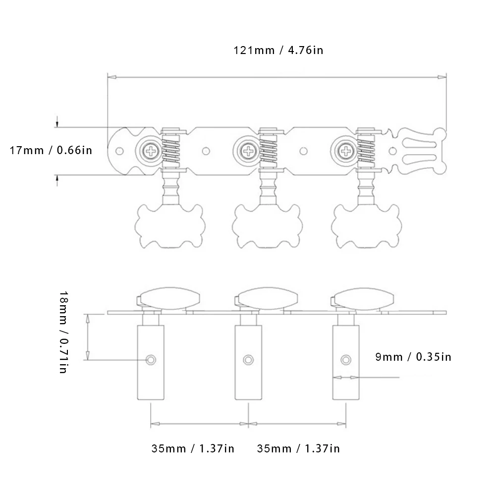 อะไหล่เปลี่ยนหัวจูงกีตาร์คลาสสิก ตัวปรับเสียงกีตาร์ ติดตั้งง่าย อุปกรณ์เสริมเครื่องดนตรี