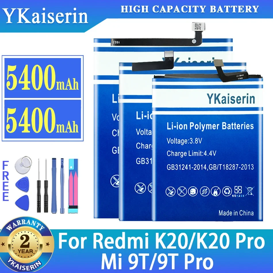 YKaiserin Battery BP41 BP40 For Xiaomi Redmi K20 Pro Mi 9T Pro K20pro Batterij + Free Tools