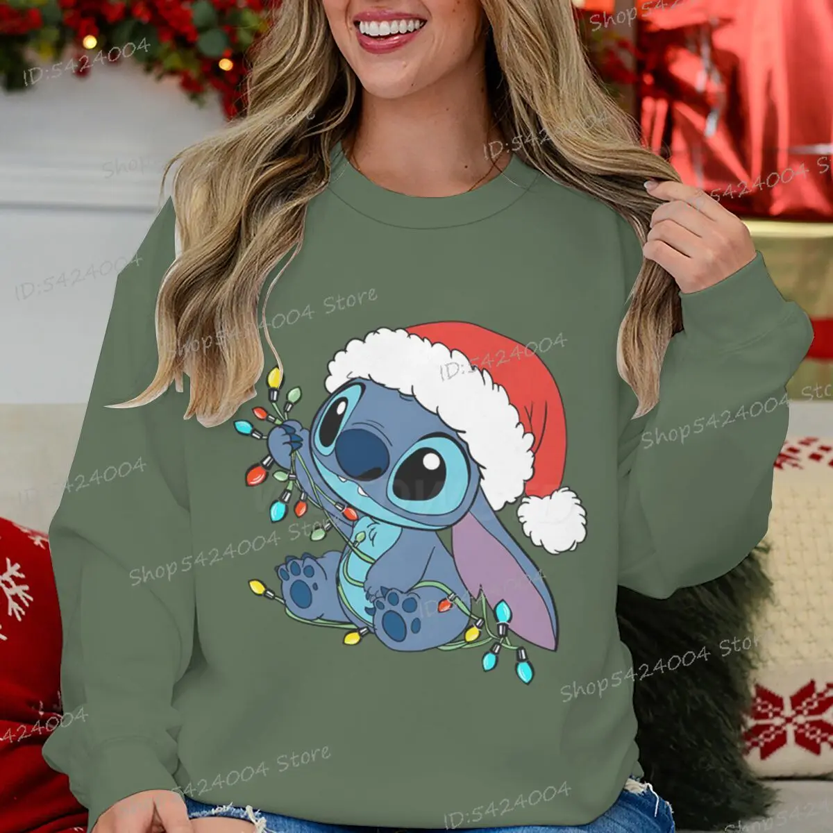 جديد عيد الميلاد غرزة المرأة البلوز Crewneck الصوف طويلة الأكمام الرجال الملابس الكرتون عيد ميلاد سعيد هدايا عيد الميلاد البلوز