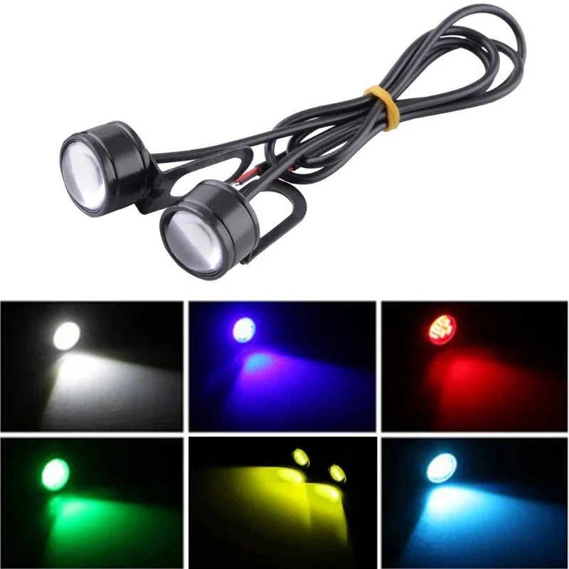 2Pcs Easy Installation Motorbike Spotlight Portable Eye Light Round LED Lights