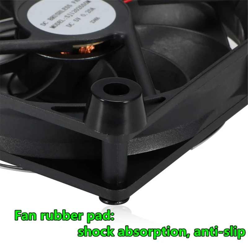 

Two 120mm Computer Cooling Fan with 3V to 12V Adjustable Speed Controller for Desktop and Server Ventilation