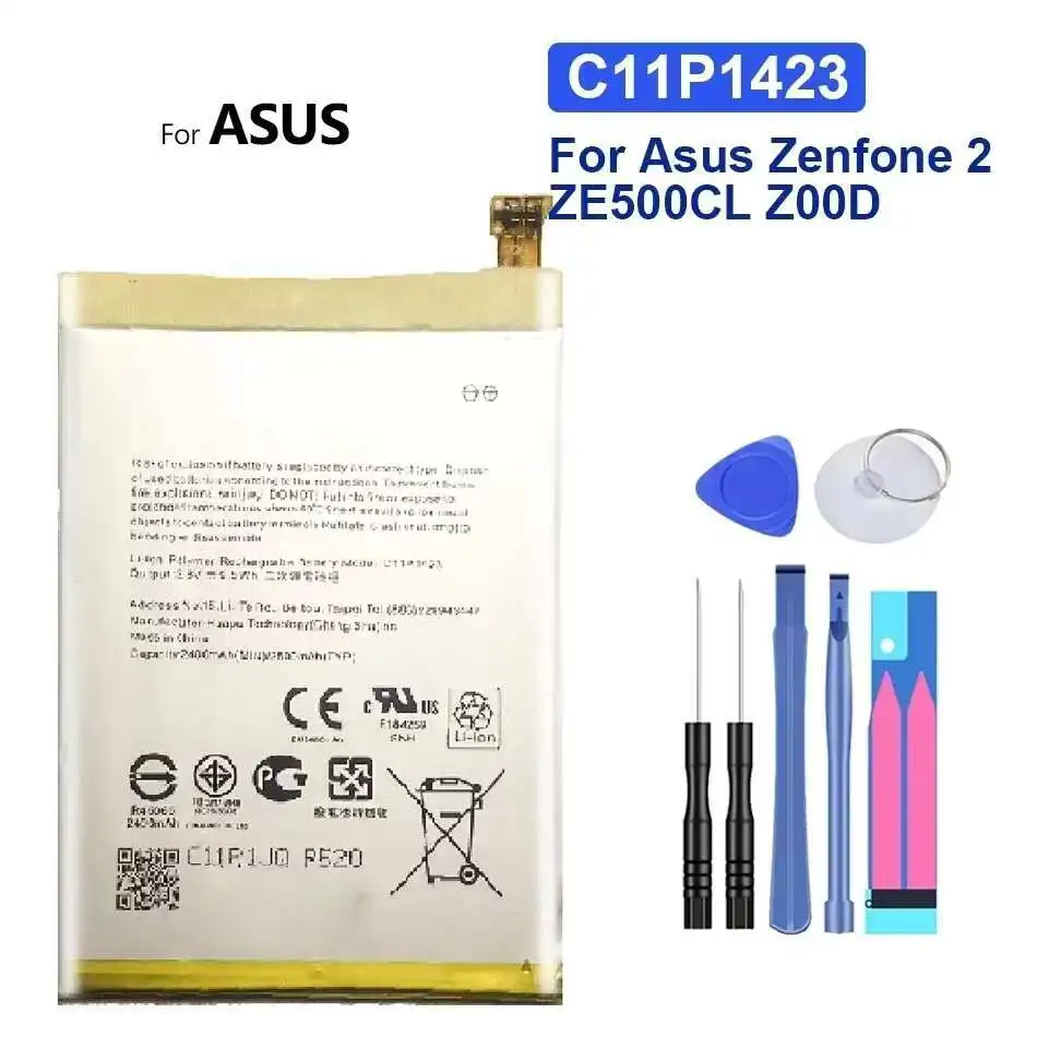 

Mobile Phone Battery Reliable Power 2400mAh C11P1423 ZF2 Youth Version Fast Charging For Asus Zenfone 2 ZE500CL Z00D