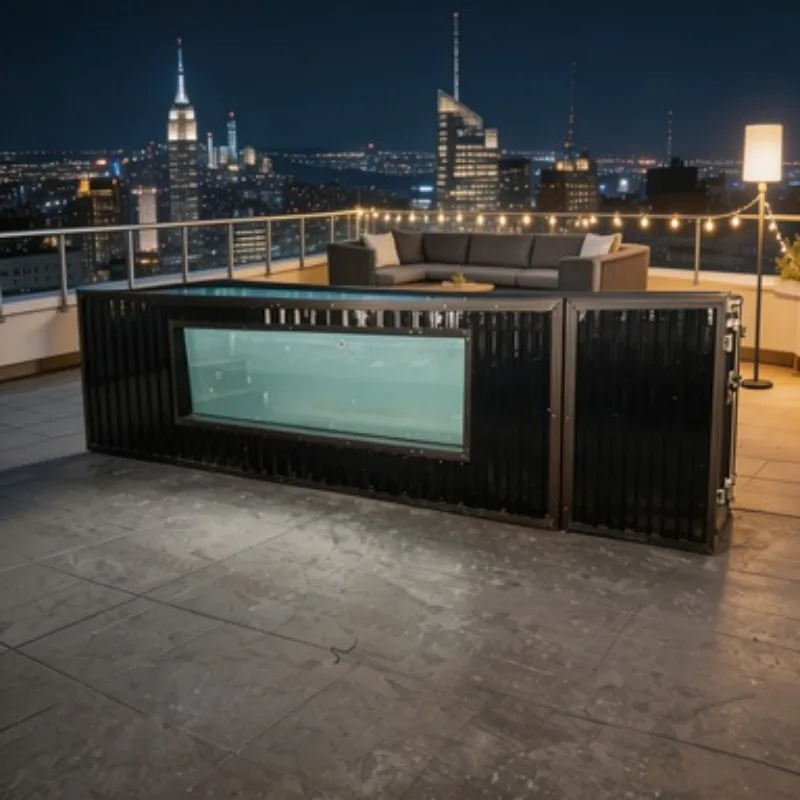 Hot Sale 20ft 40ft Fiberglass Shipping Container Swimming Pools for Sale