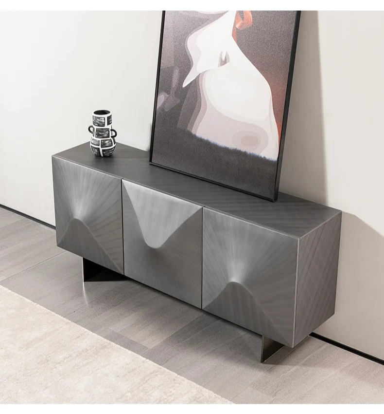 

Итальянский минималистичный обеденный стол для ресторана, боковой шкаф, встроенный шкафчик, хранилище у стены.