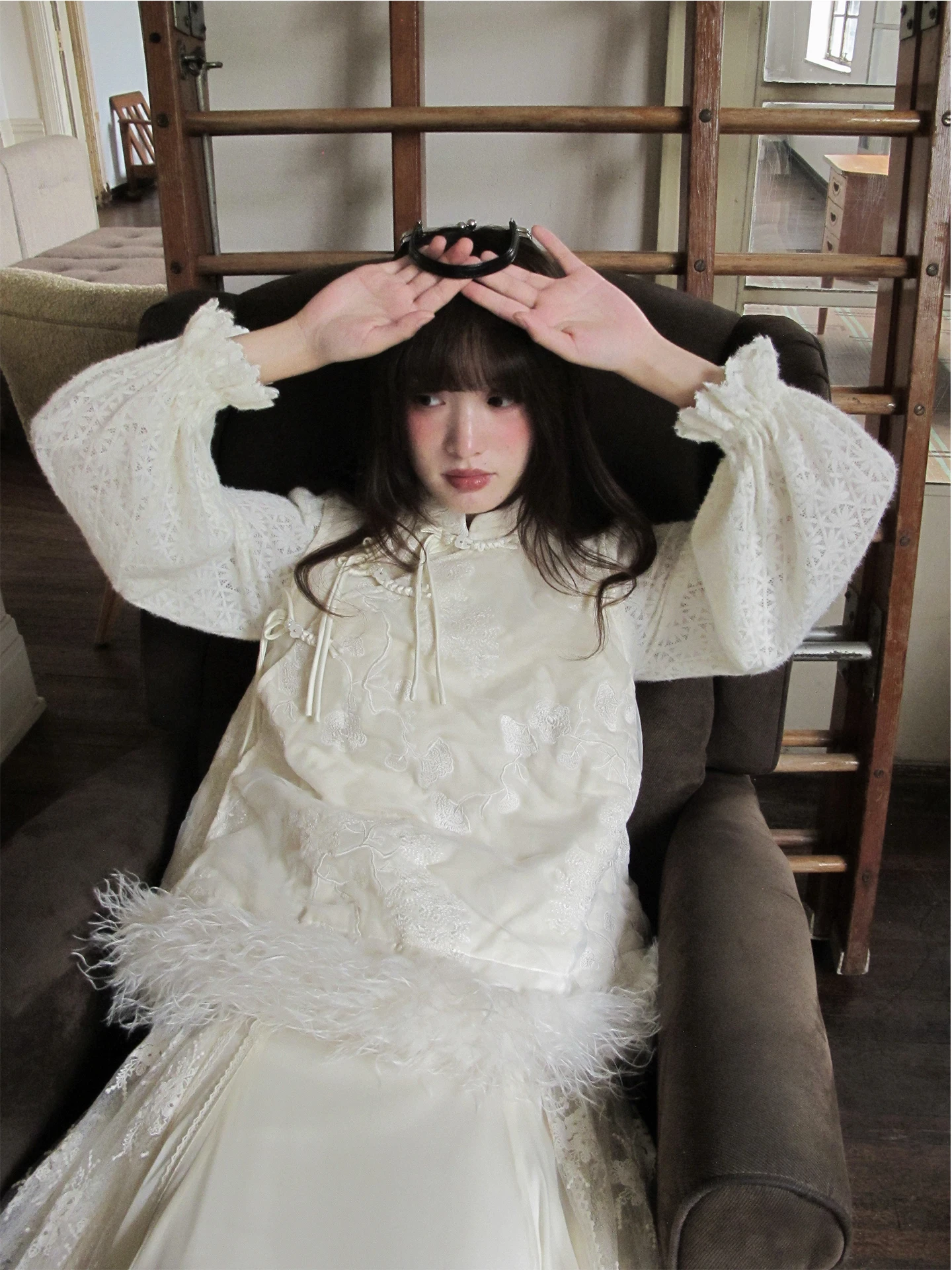 

Новый китайский модный комплект: утепленный жилет и брюки из хлопка, желтый, зимний, женский