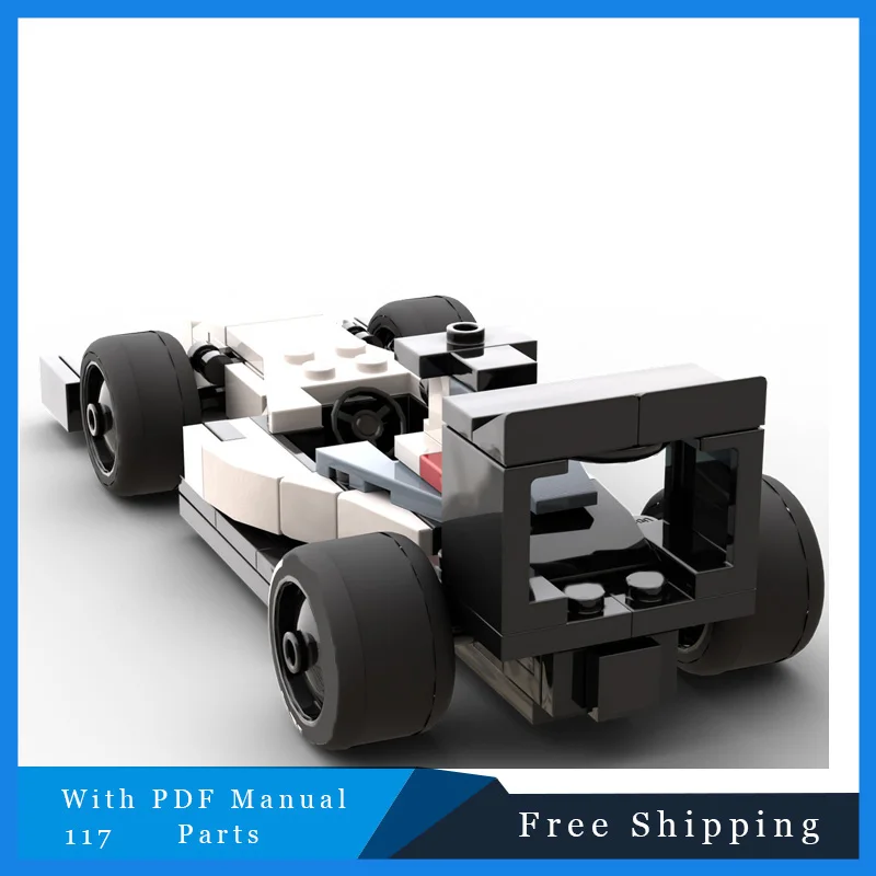 117-teiliges kreatives weißes Sportwagenmodell Urban Speed Supercar Modulare Technologie Geburtstag Weihnachten Geschenk Montage Kinderspielzeug