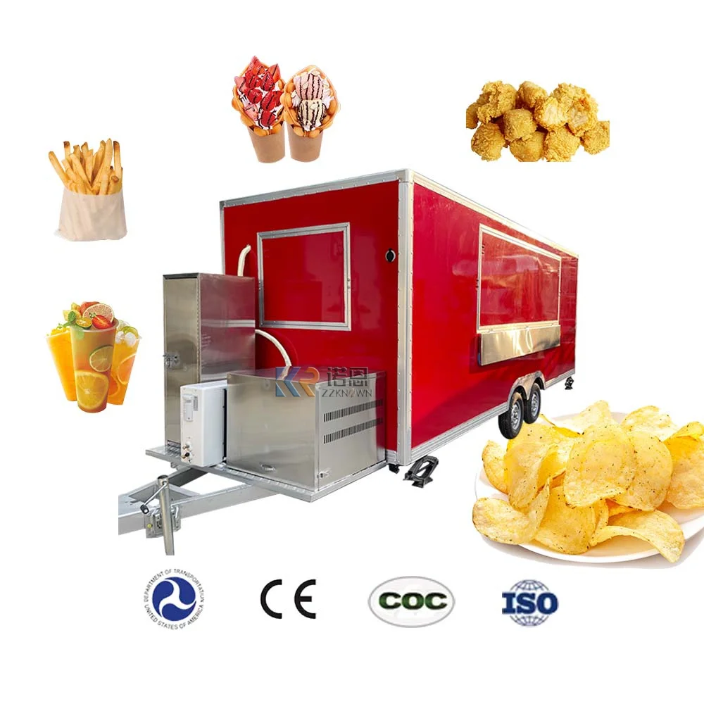 

Best Selling Food Trailer Popular Vending Luxury Type Snack Carts Mobile Kitchen Fully Equipped Coffee Truck Mobile Food Truck