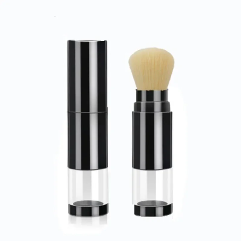 Pinceau de fond de teint 2 en 1, pinceau de maquillage vide pour Blush de voyage avec bouteille de poudre libre rechargeable, pot, outils de beauté de maquillage