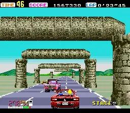 16 بت محرك الكمبيوتر HU-CARD: OUT RUN (الإصدار الياباني!!)