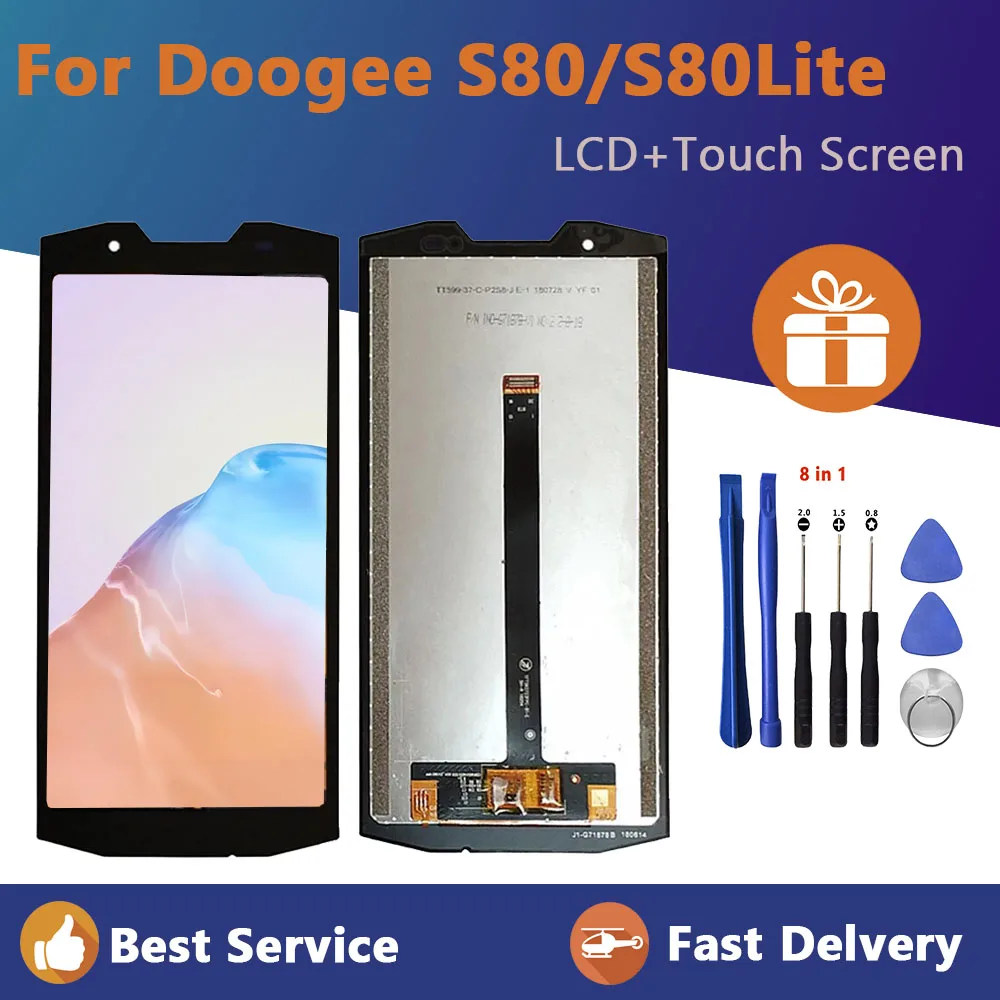 

5.99'' Original For Doogee S80 S80 Lite LCD Display+Touch Screen Digitizer Assembly S80Lite Mobile Phone Accessories With Tools