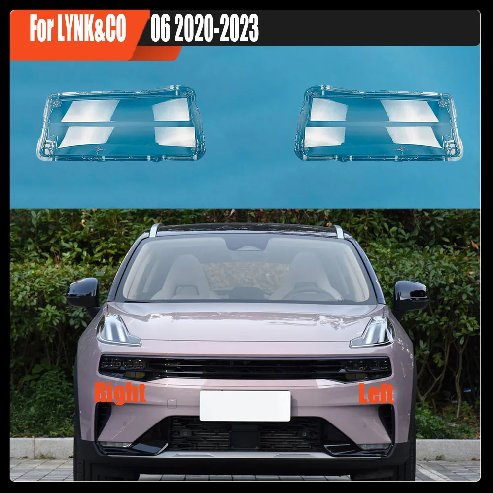 

For LYNK&CO 06 2020-2023 Transparent Headlamp Shell Lampmask Lamp Shade Headlight Cover Replace The Original Lampshade